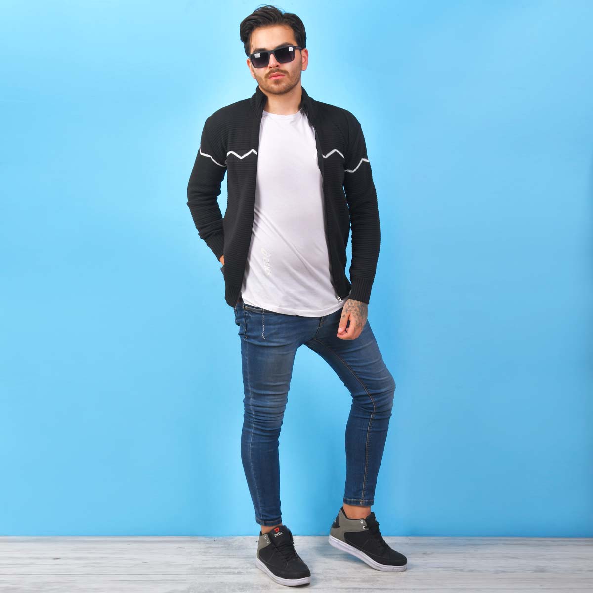 سوئیشرت بافت مردانه مدل Scott