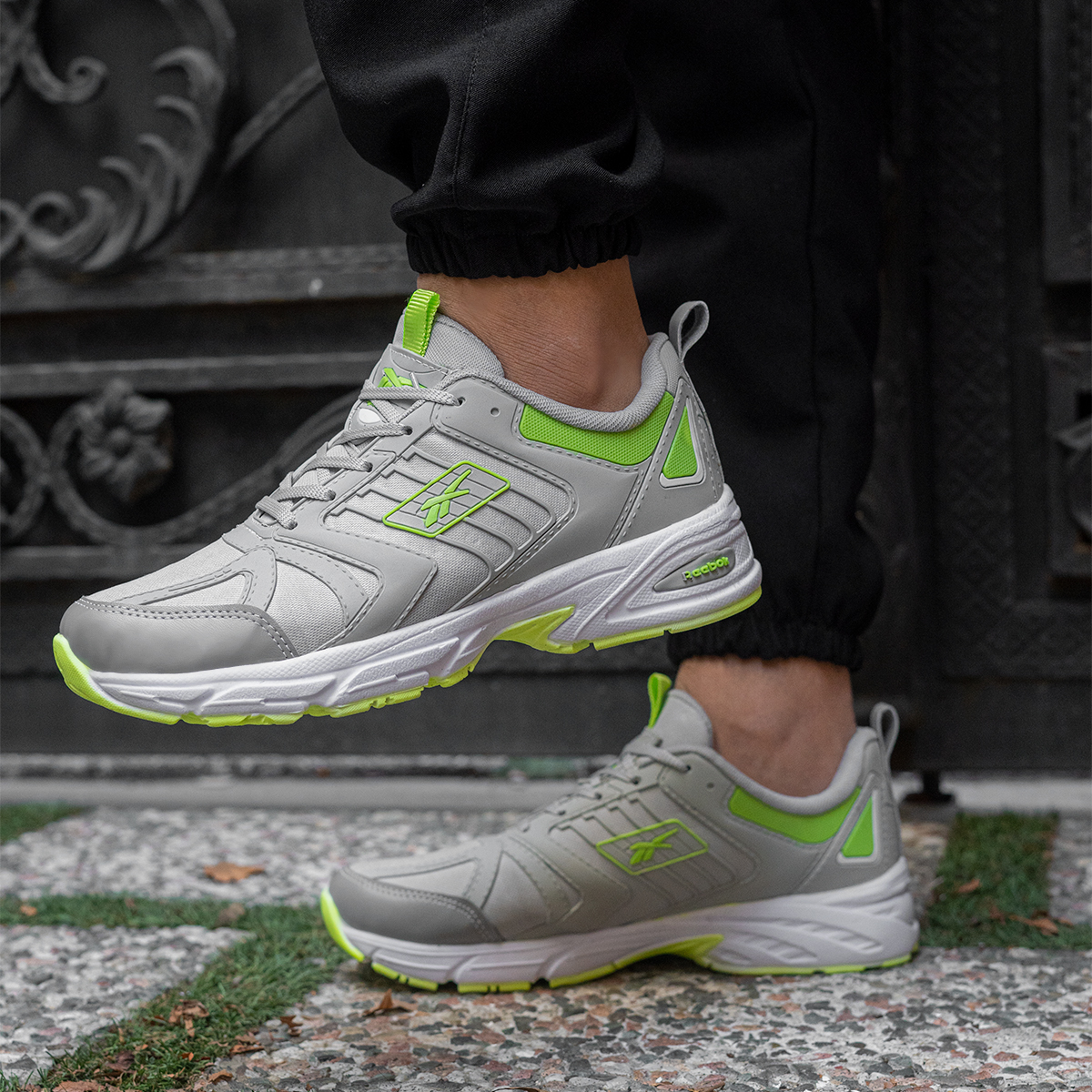 کفش ورزشی Reebok مردانه طوسی سبز مدل Loniel